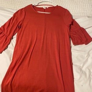 Gap size L dress with flare sleeves. Coral